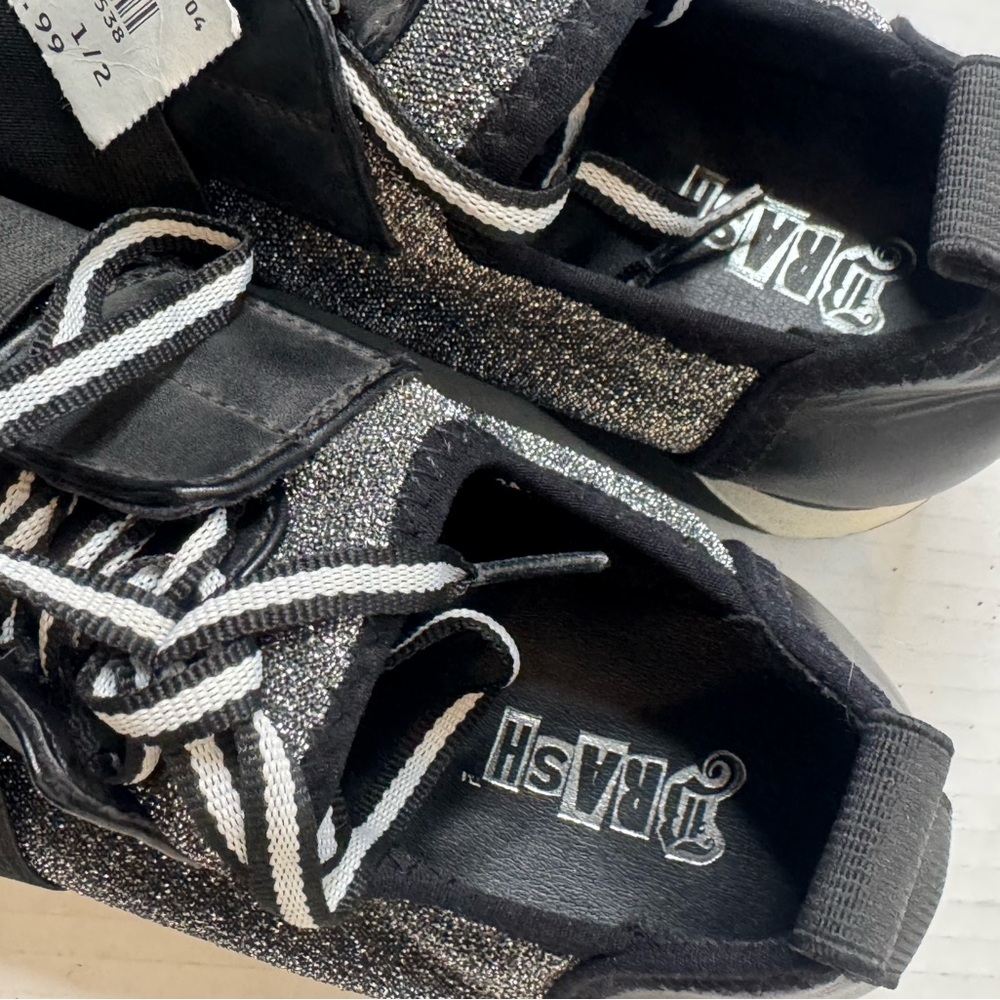Brash Black and Silver Glitter Sneakers - Picture 7 of 15